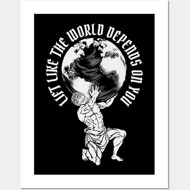 Lift Like the World Depends On You on dark Wall Art by RuthlessMasculinity